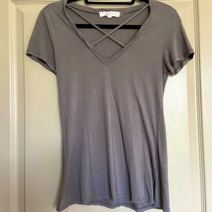 Comfy Urban Outfitters cross cross v-neck